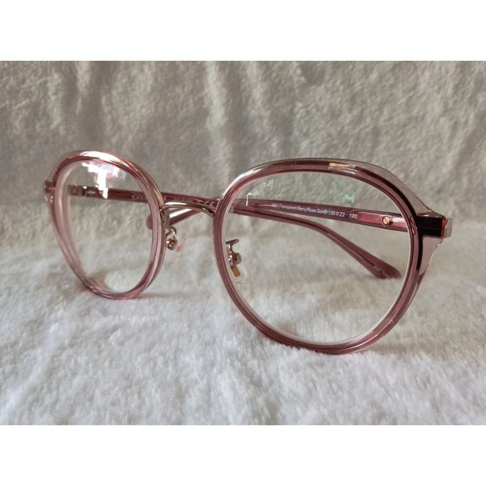 Coach HC5162 9331 Transparent Berry Rose Gold Eyeglass Frames 50-22-140